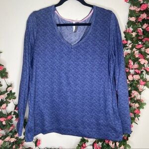 Jaclyn Smith Intimates Womens Blue Sweater Top L